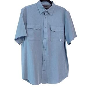 Flatwood Threads Fishing Camp Shirt, Vented Back, Hidden Collar Buttons sz M